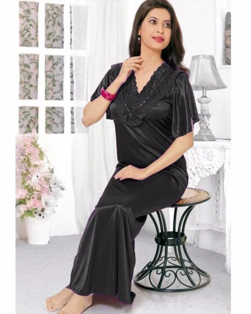 Flourish Silk Long Nightwear - FL-516