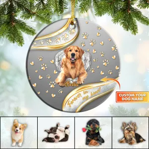 Forever In My Heart Personalized Circle Ornament Dog Custom Shaped Ornament 2 Tad