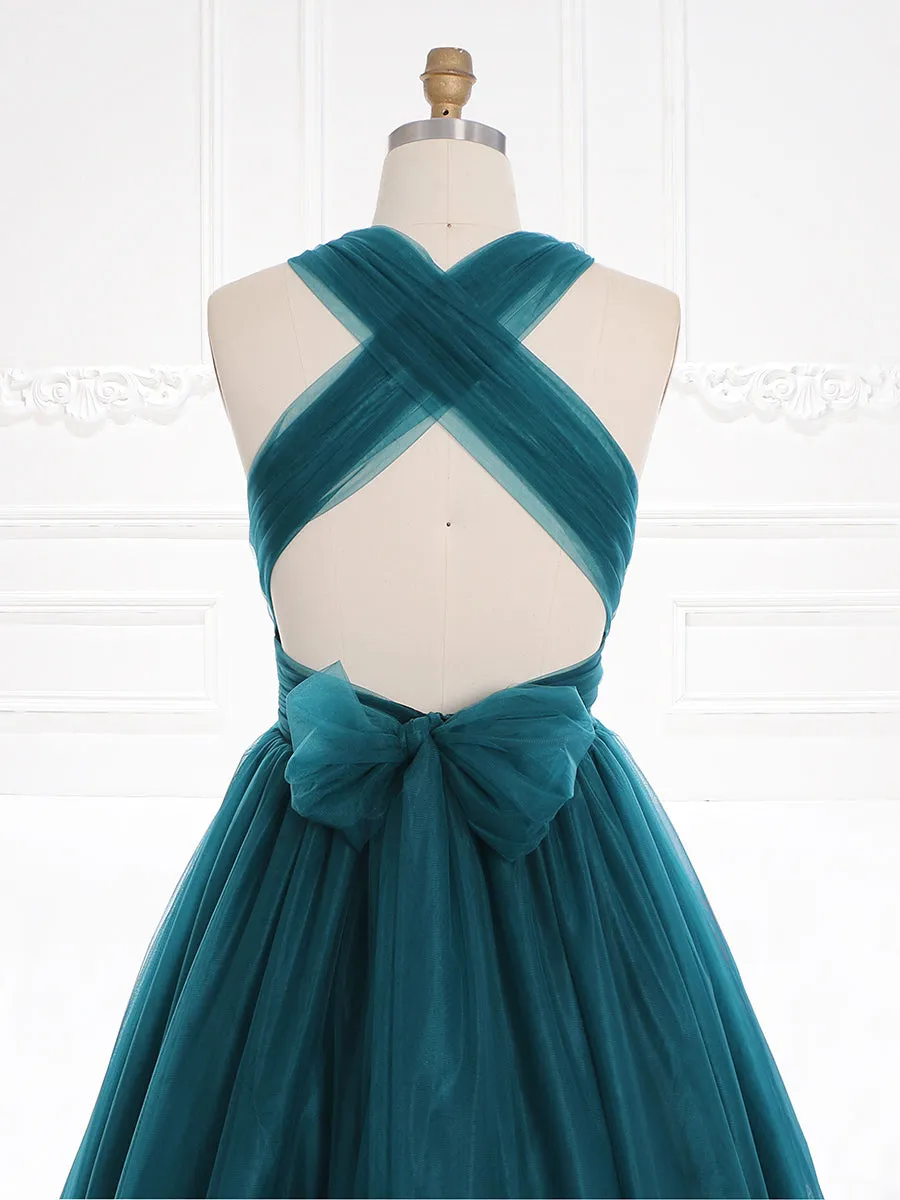 Formal Evening Dresses Elegant Blackless Deep V neck Long Colorful Wedding Dress YEWEN 100090