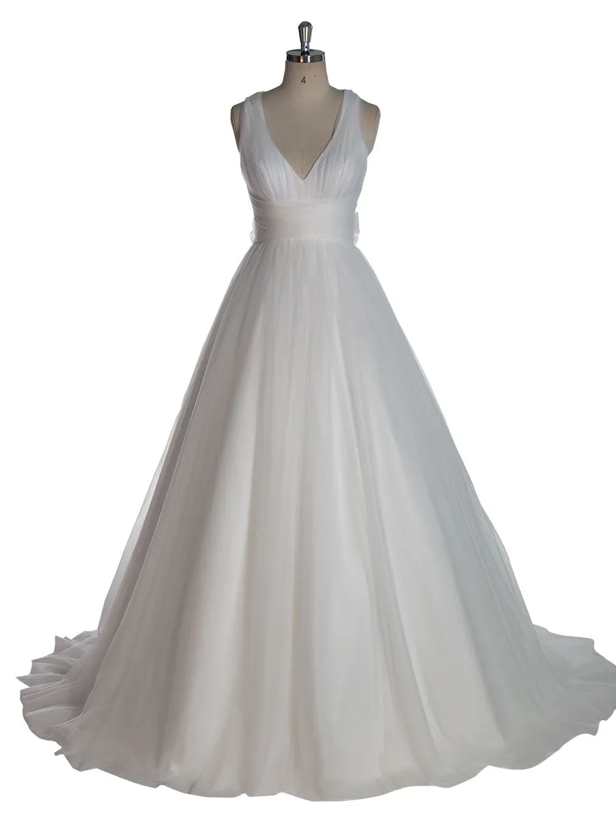 Formal Evening Dresses Elegant Blackless Deep V neck Long Colorful Wedding Dress YEWEN 100090