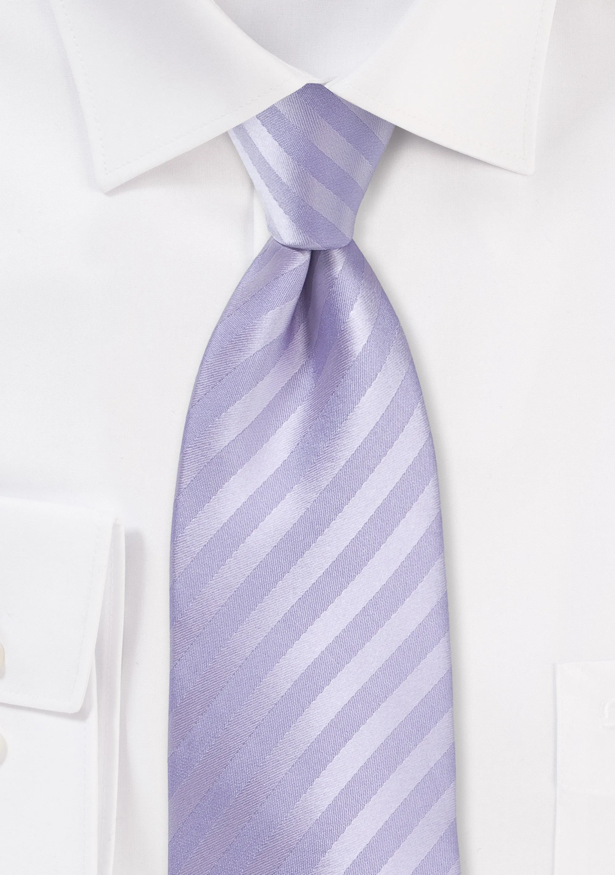 Fresh Lavender Narrow Striped Necktie