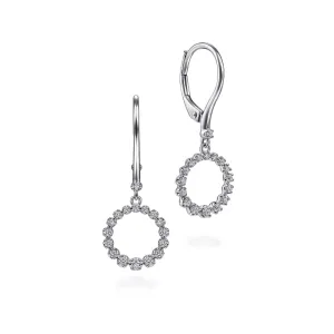 Gabriel & Co. Open Circle Graduating Diamond Drop Earrings