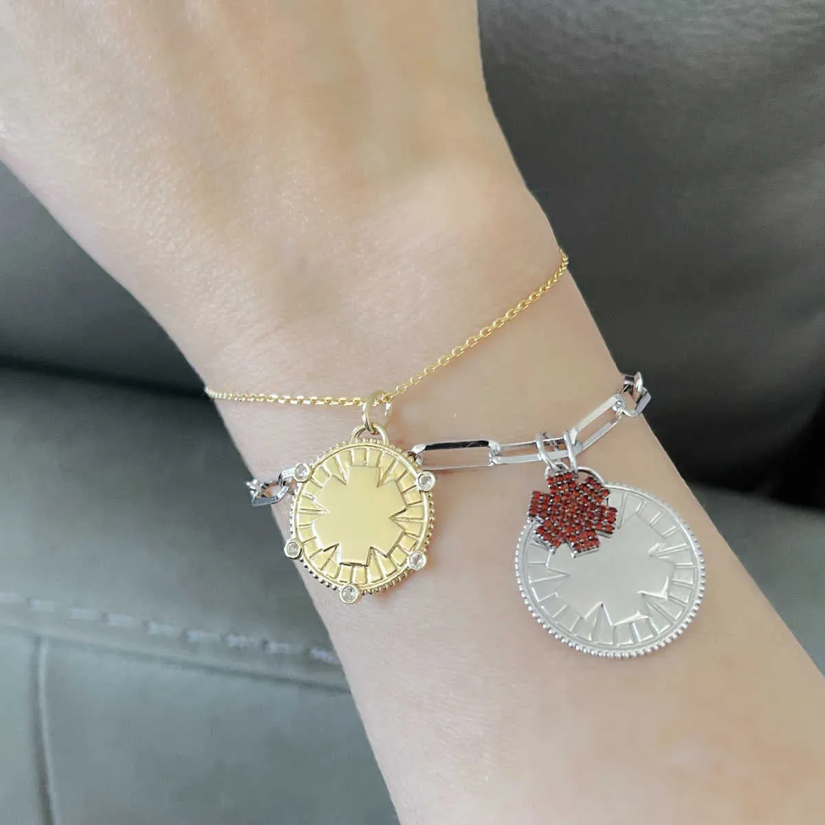 Gold Medical ID Medallion Charm