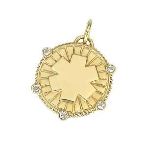 Gold Medical ID Medallion Charm