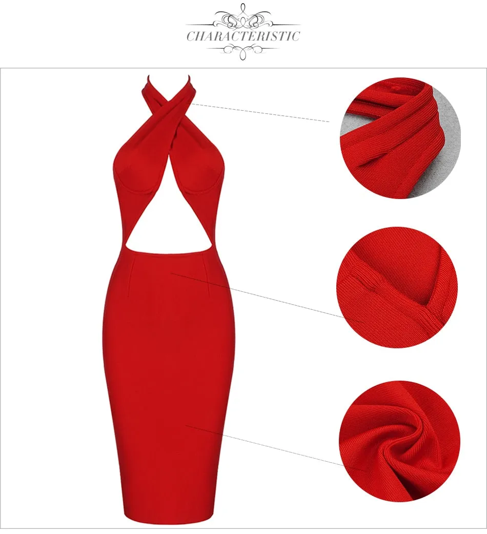 Halter Sleeveless Sexy Party Dress