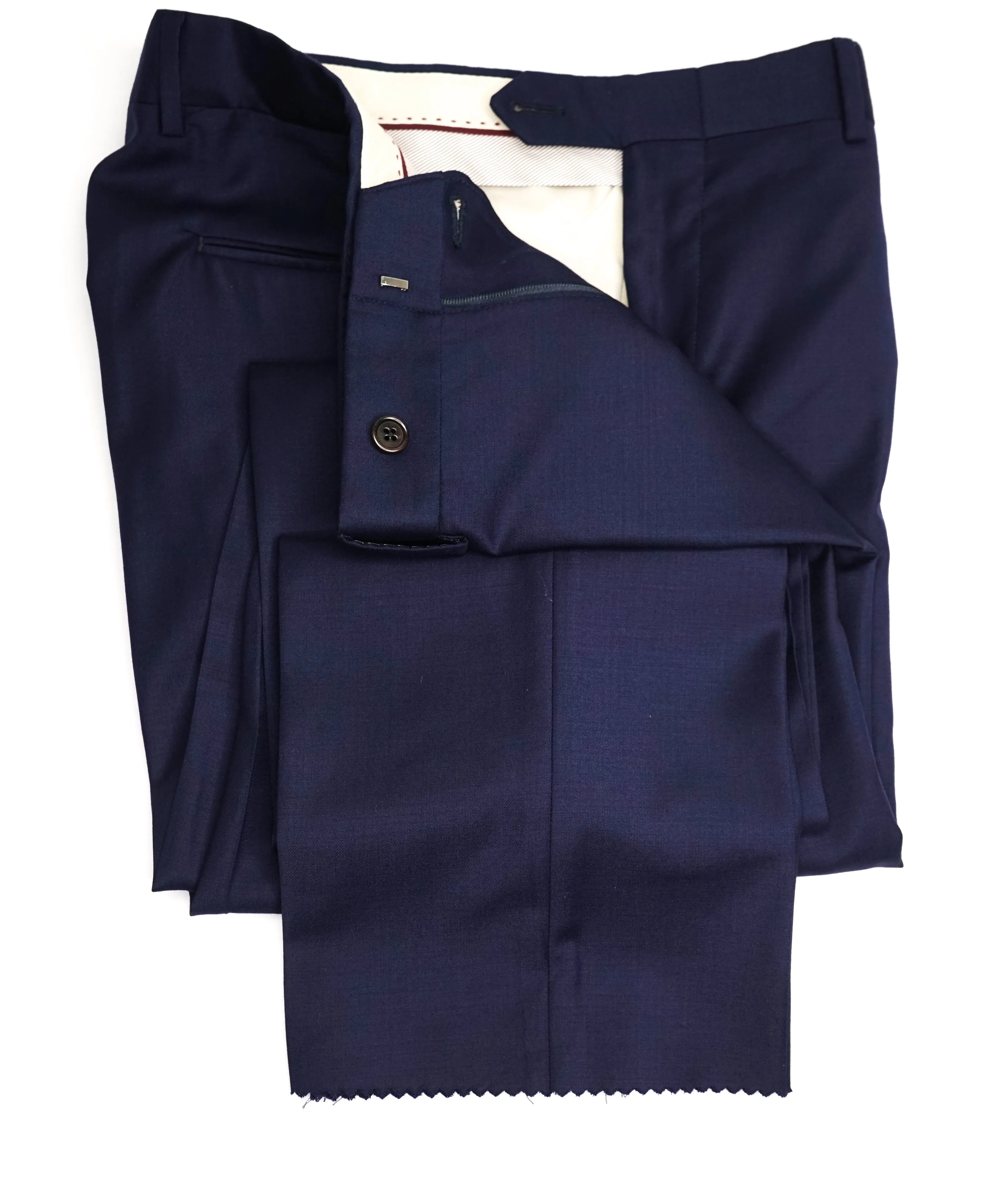 HARDWICK - Made In USA Premium Construction 2-3 Roll Lapel Navy Suit - 36R
