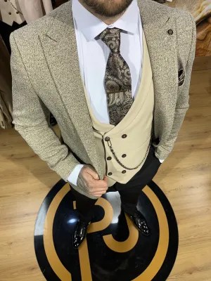 Humphries - Beige/Cream 3 Piece Suit