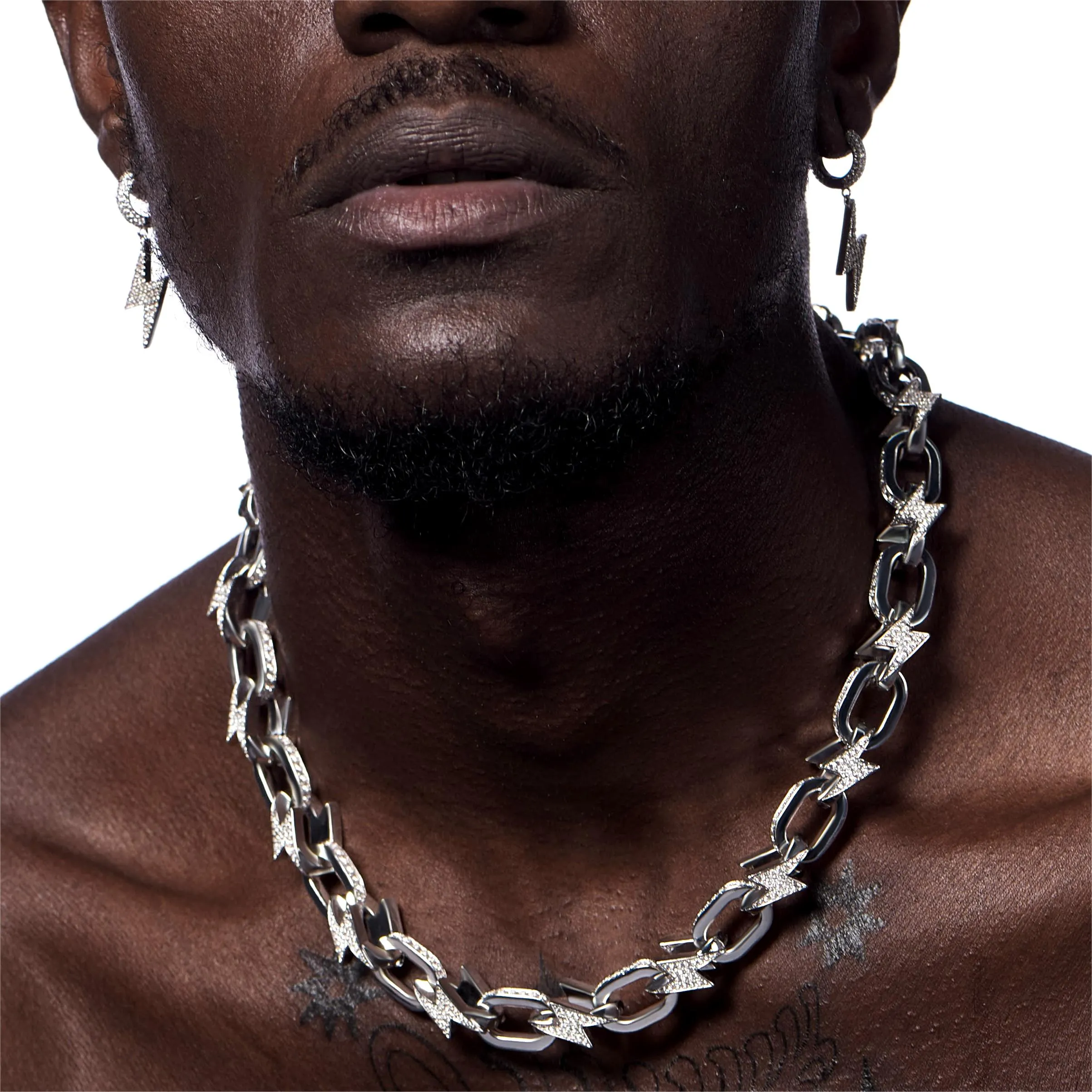 Iced Lightning Link Chain - 12mm [Only Ship to the US]