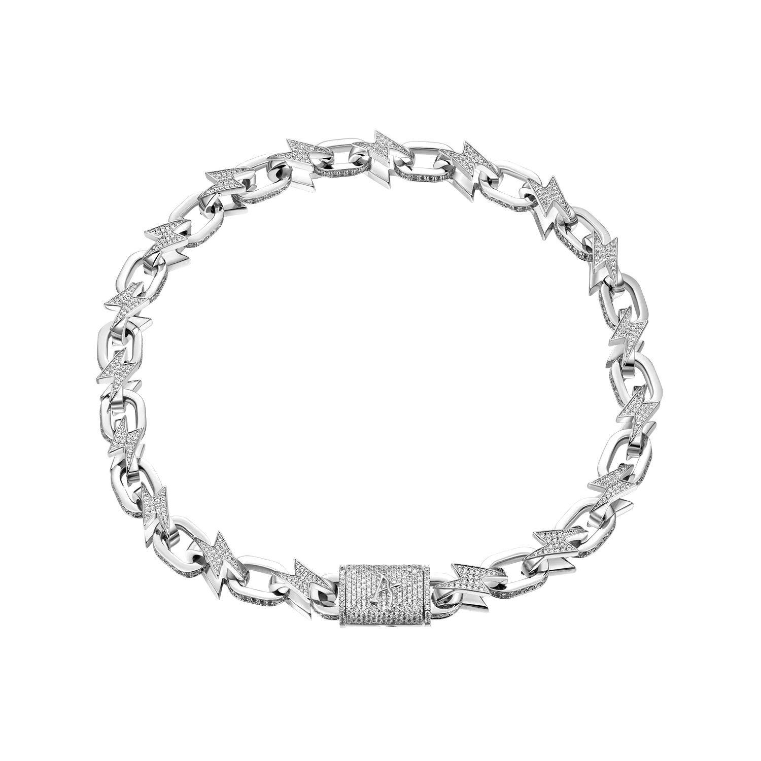 Iced Lightning Link Chain - 12mm [Only Ship to the US]