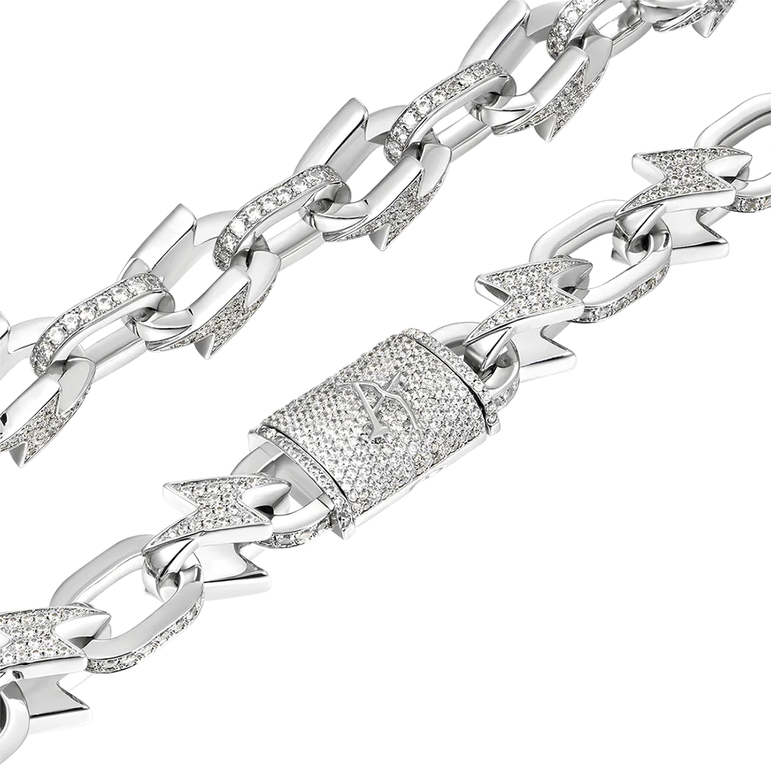 Iced Lightning Link Chain - 12mm [Only Ship to the US]
