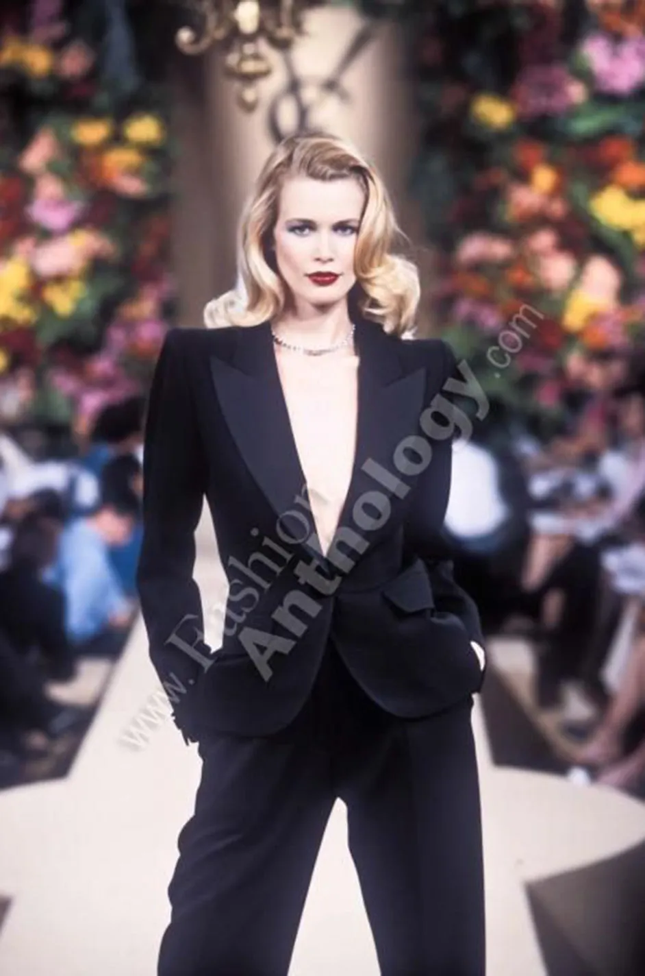 Iconic Fall 1996 Yves Saint Laurent True Haute Couture 'Le Smoking' Black Tuxedo Skirt Suit