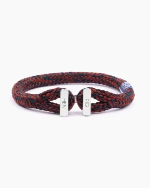 ICY IKE BRACELET - VELVET RED-NAVY-SILVER