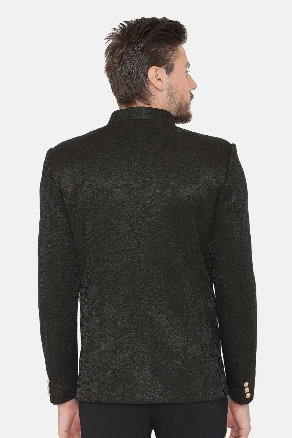 Imported Rayon Black Bandhgala