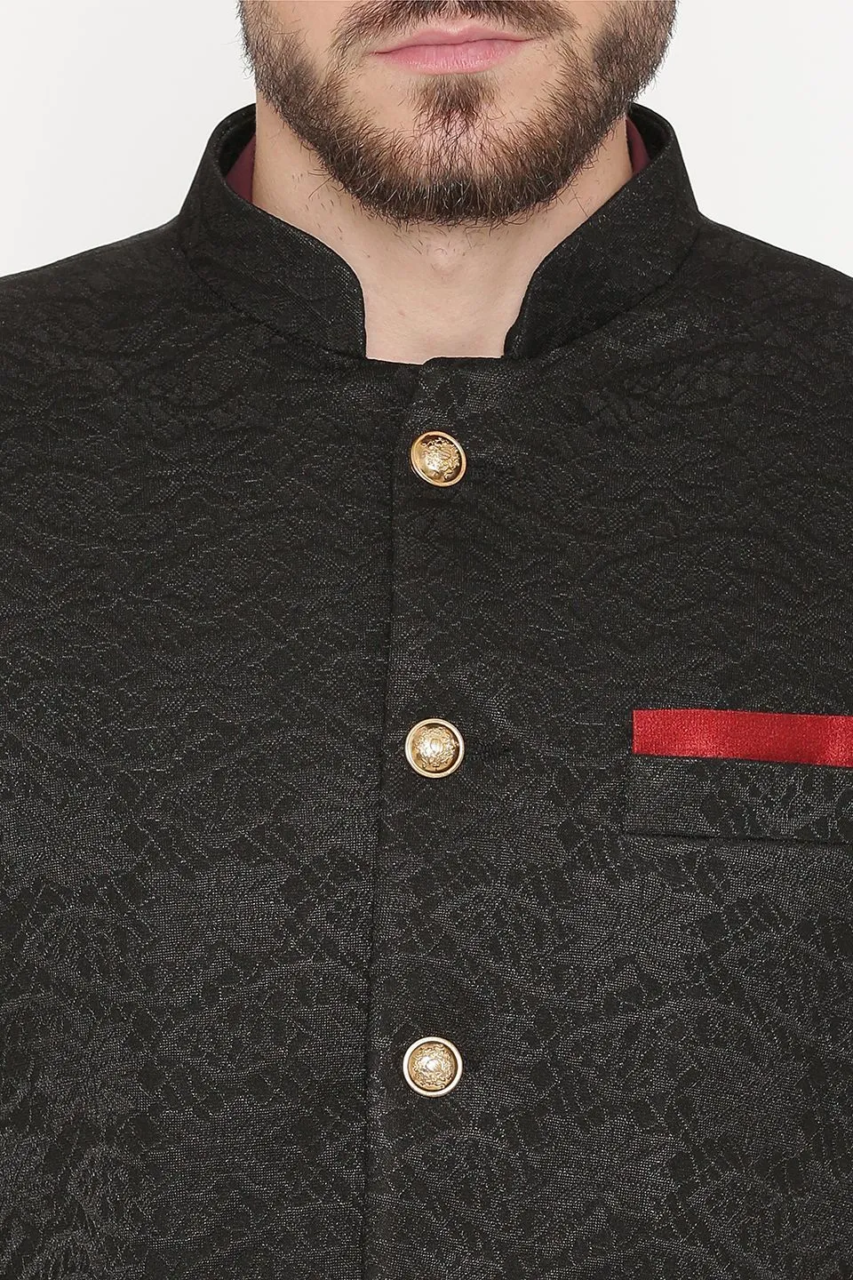 Imported Rayon Black Bandhgala