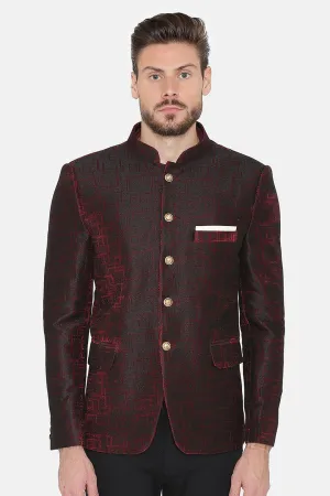 Imported Rayon Red Bandhgala