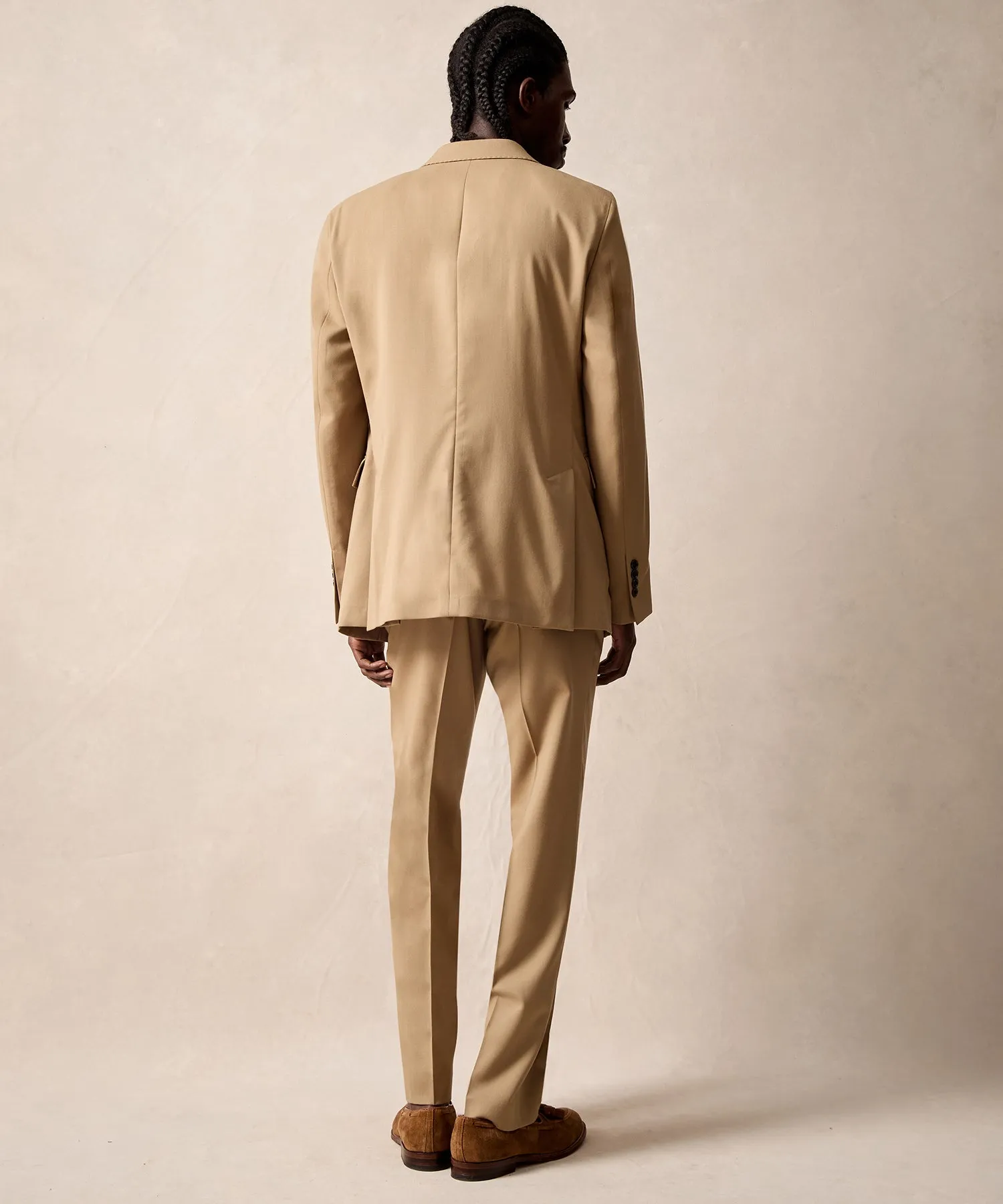 Italian Gabardine Sutton Suit in Khaki