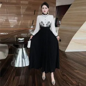Laurie Evening Pleated Dress
