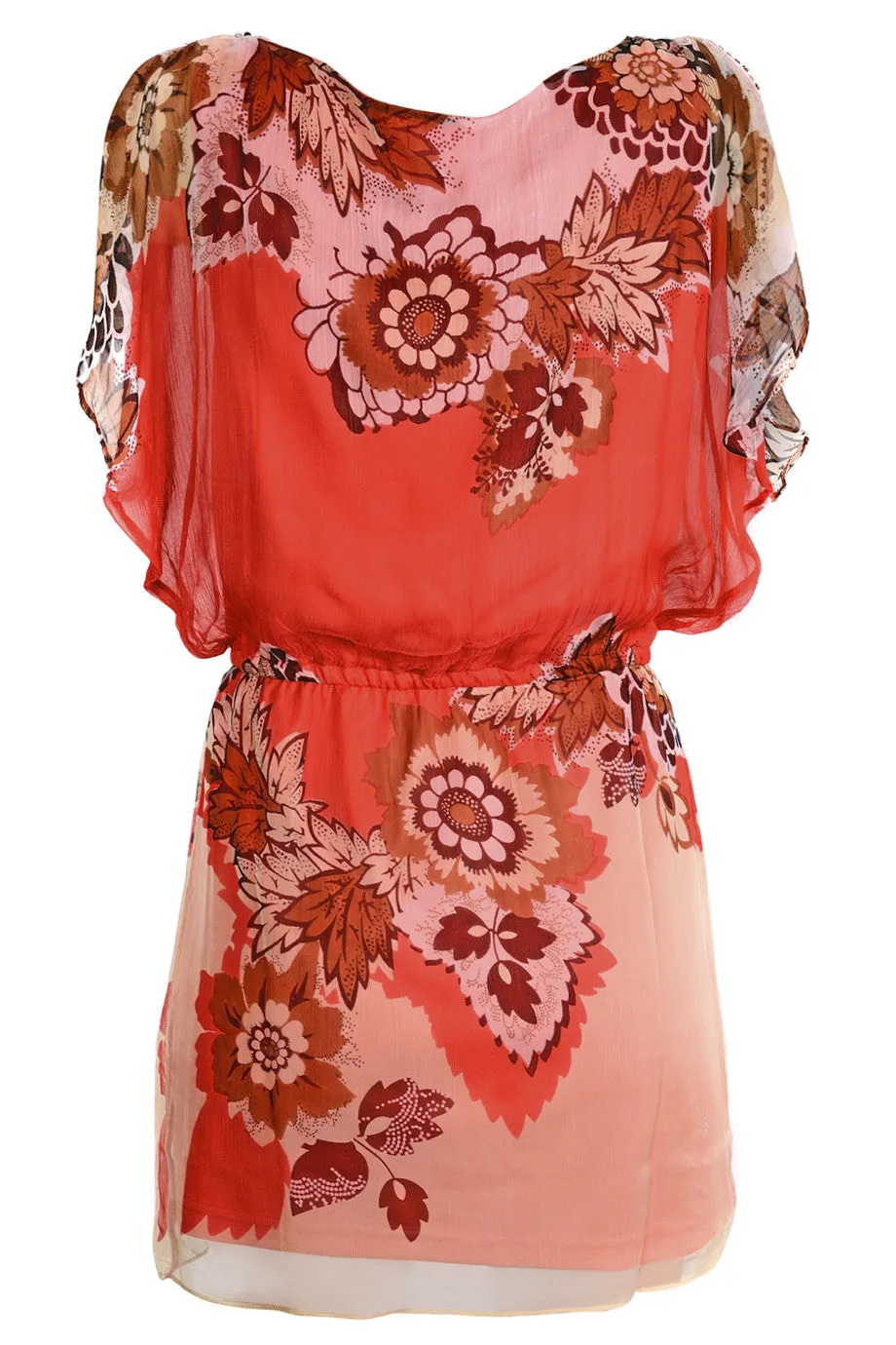 LESLEY Coral Printed Dress