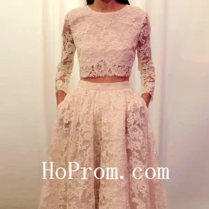 Long Lace Prom Dresses,Pink Prom Dress,Evening Dress