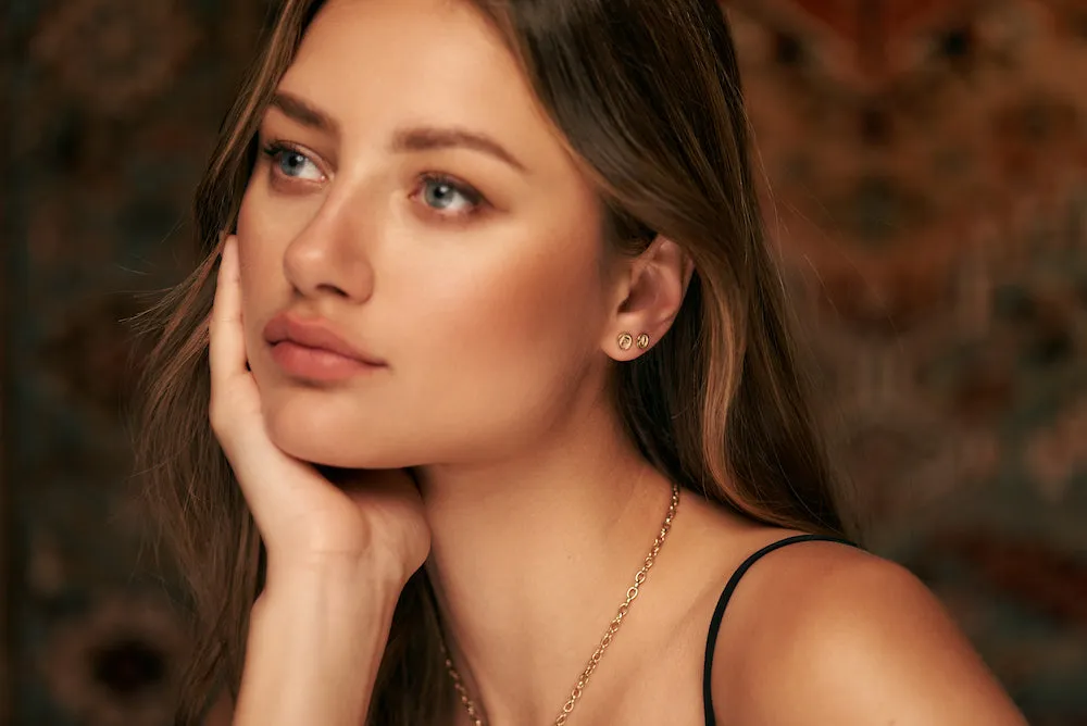 Luna Initial Stud Earring