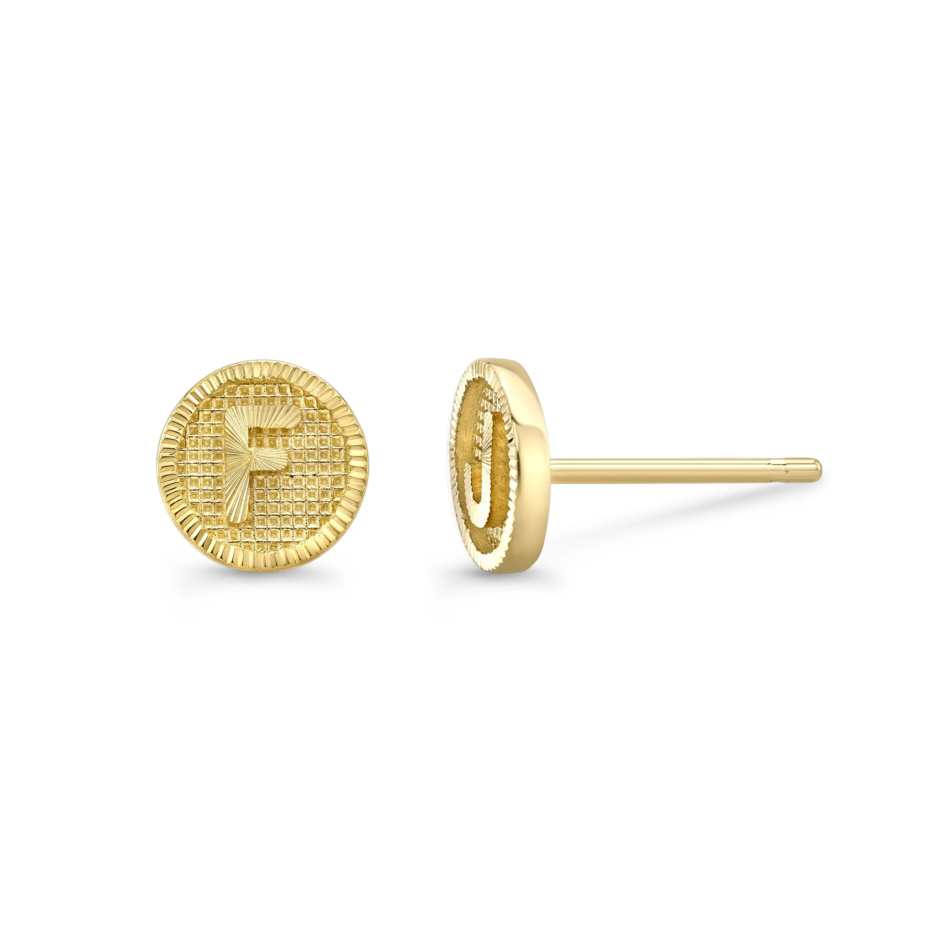 Luna Initial Stud Earring