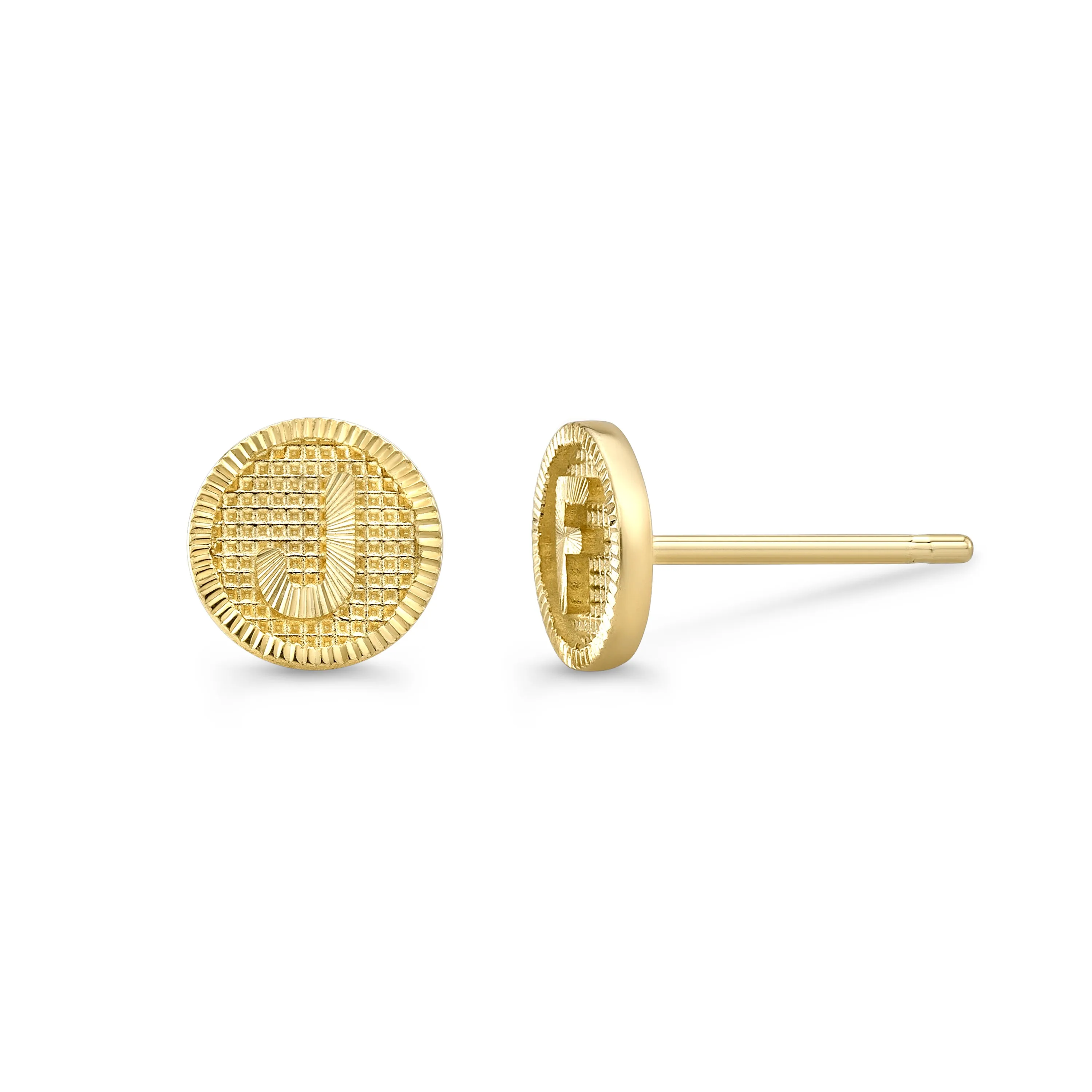 Luna Initial Stud Earring
