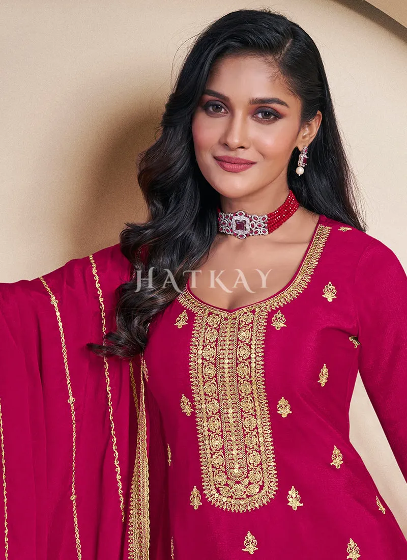 Magenta Pink Sharara Suit