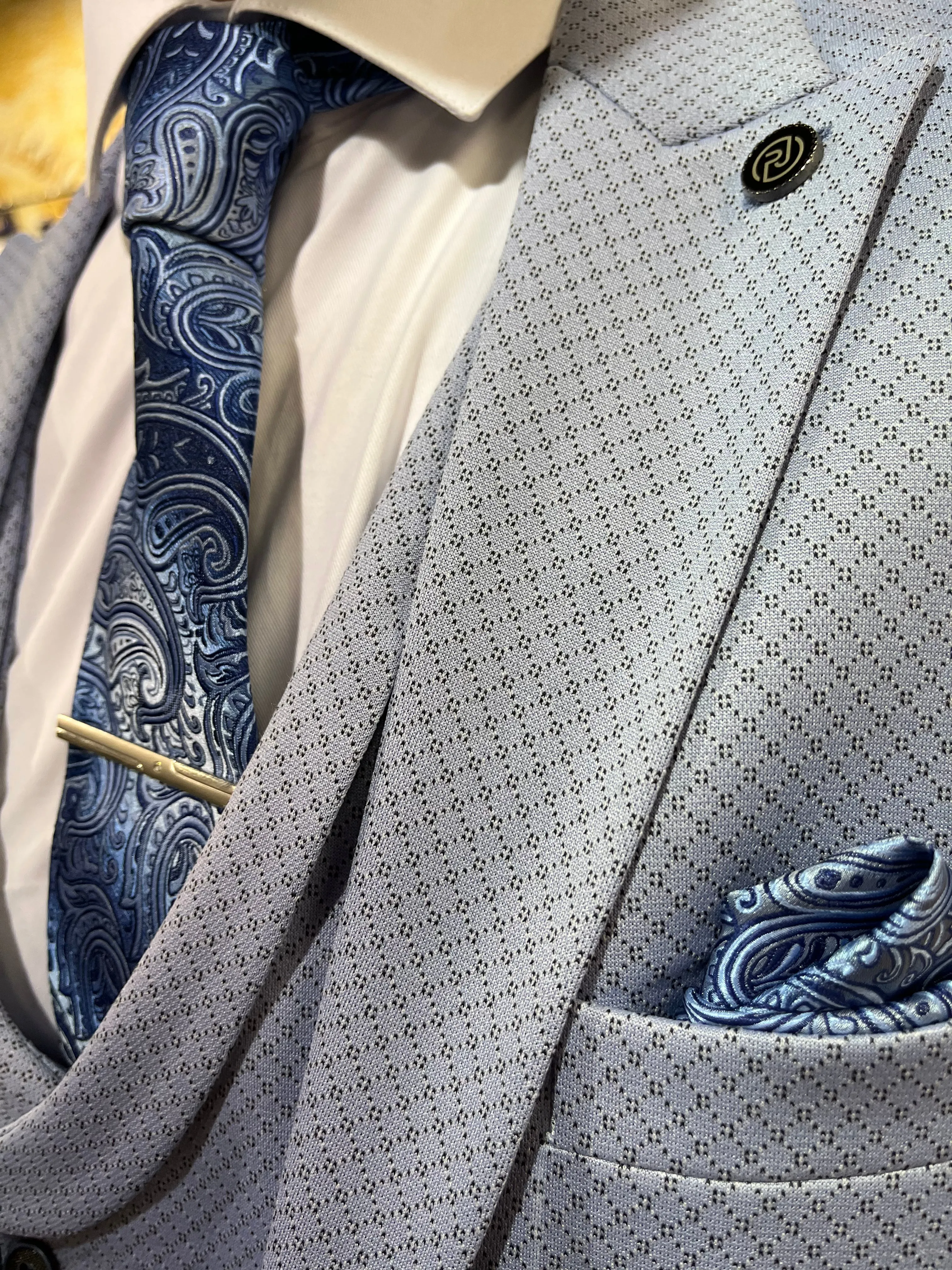 Maldini - Sky Blue 3 Piece Suit