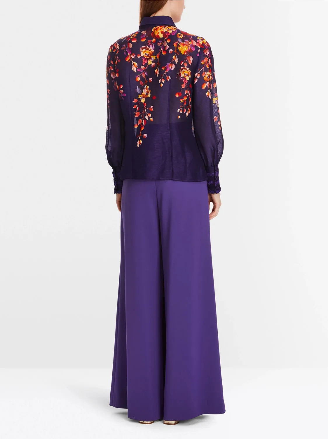 MarcCain Elegant blouse with AI floral print  XG 51.04 W05