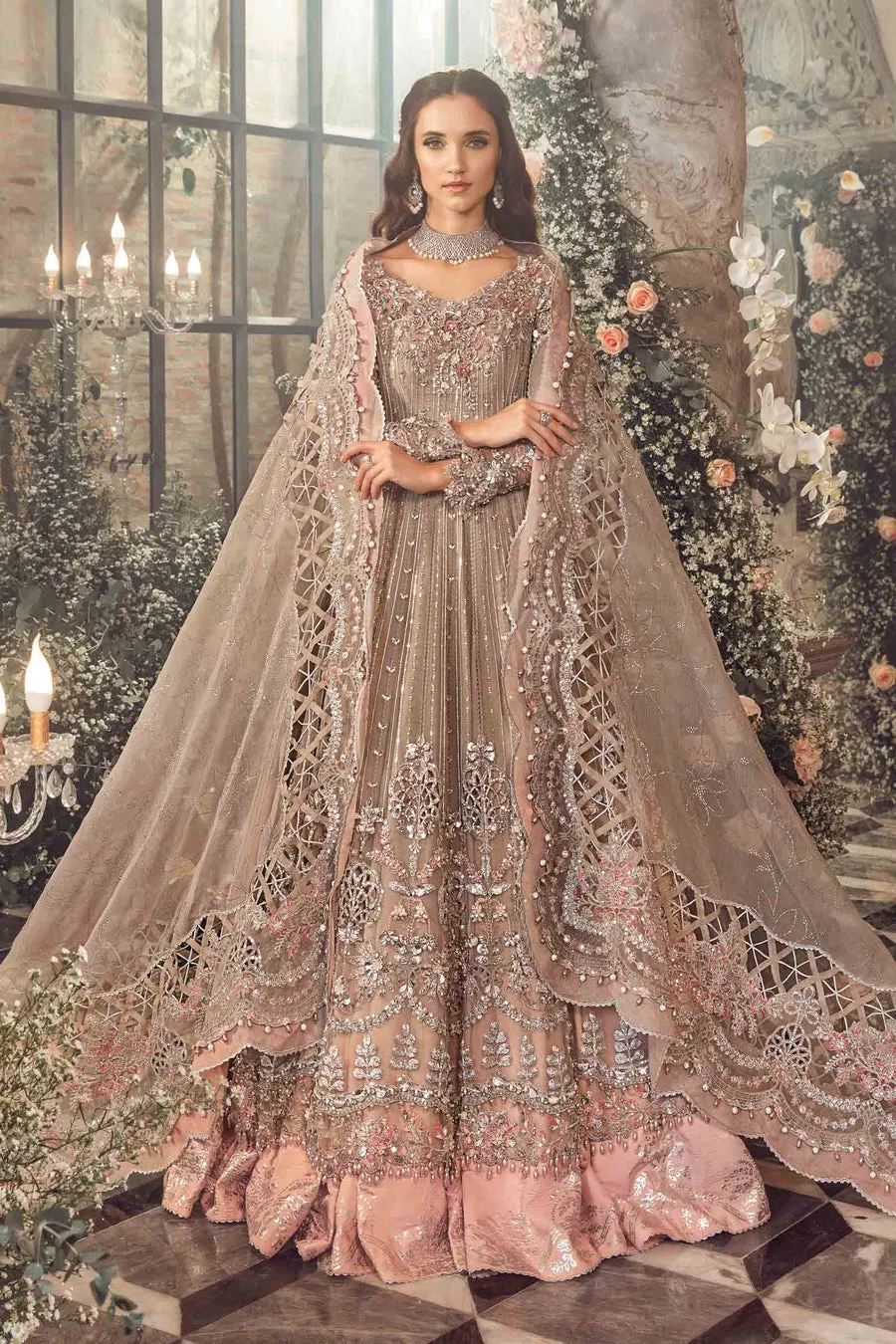 Maria B Mbroidered Collection '23 | Grey BD-2703