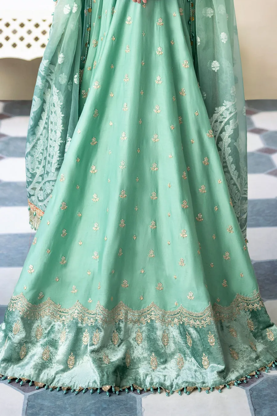 MARIA B | SATEEN COLLECTION 2023 | Aqua CST-606