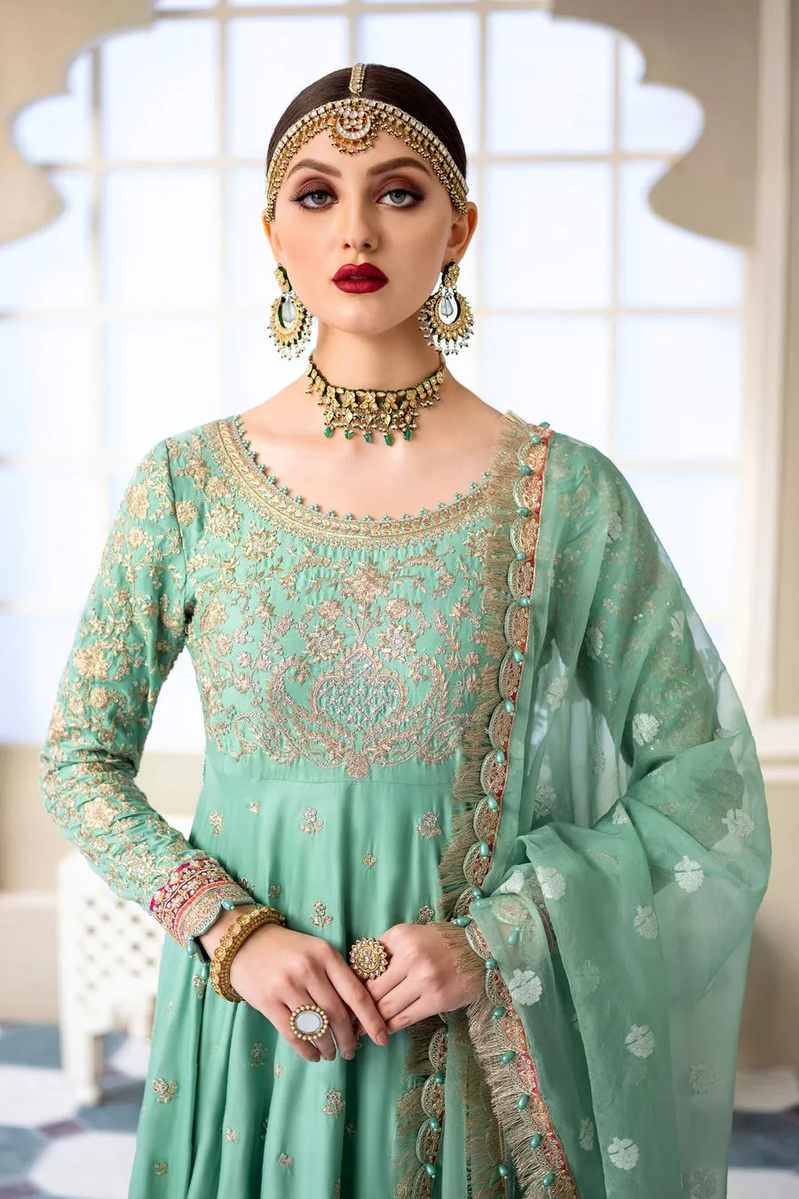 MARIA B | SATEEN COLLECTION 2023 | Aqua CST-606