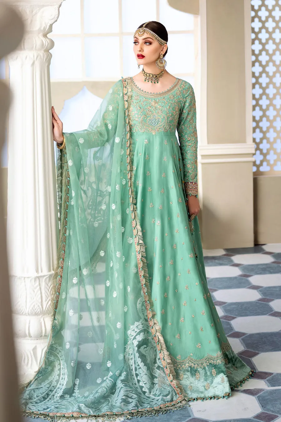 MARIA B | SATEEN COLLECTION 2023 | Aqua CST-606