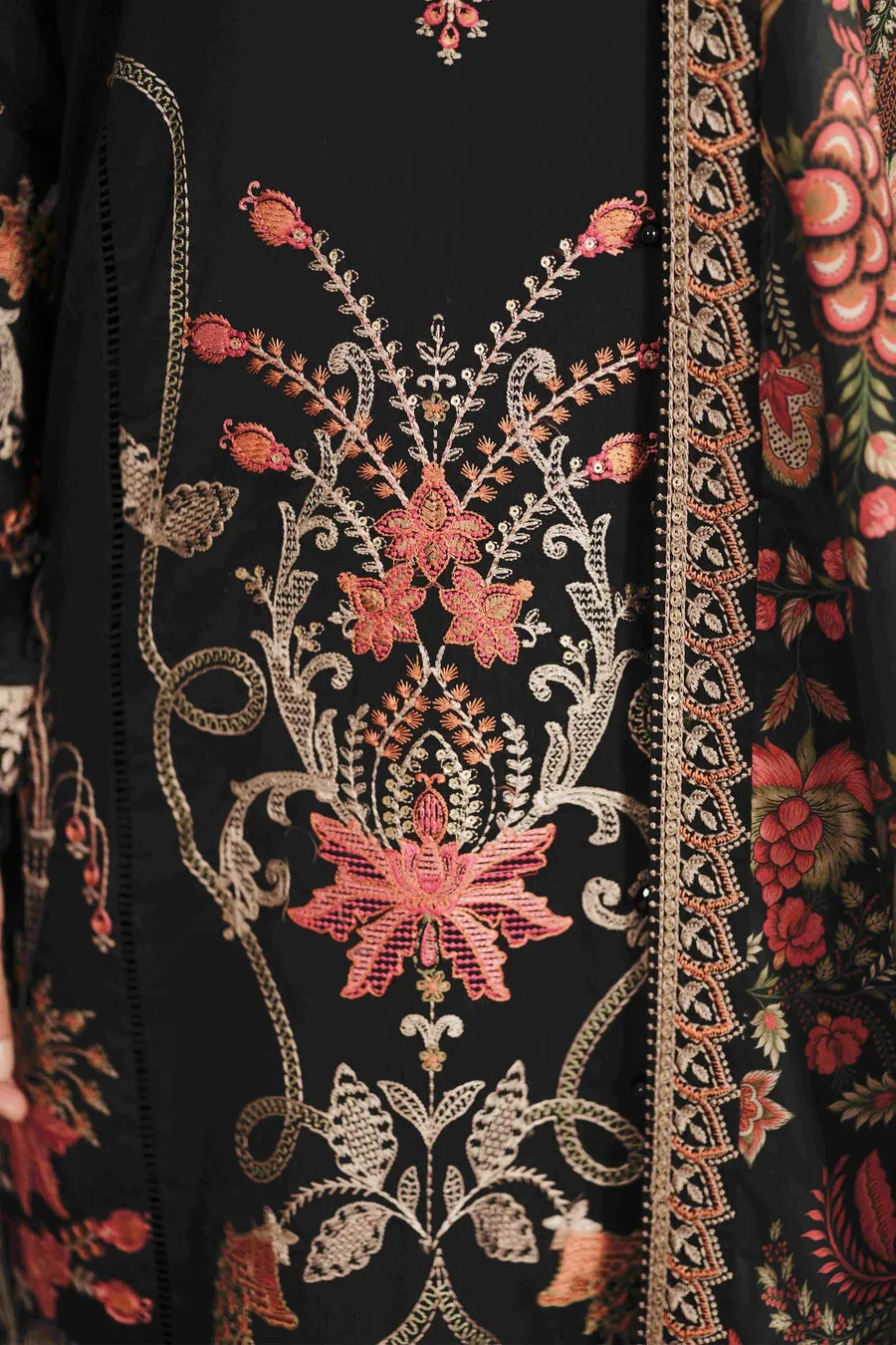 MARIA B | SATEEN COLLECTION 2023 | Black CST-605