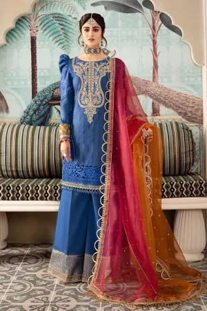 MARIA B | SATEEN COLLECTION 2023 | Cobalt blue CST-608