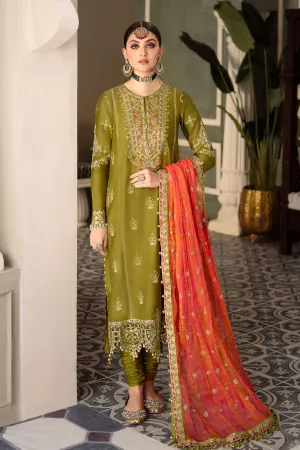 MARIA B | SATEEN COLLECTION 2023 | Lime green CST-607