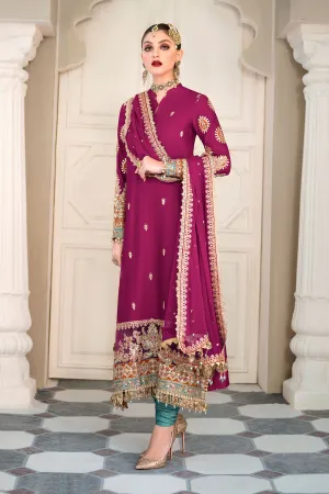 MARIA B | SATEEN COLLECTION 2023 | Magenta Hot CST-601