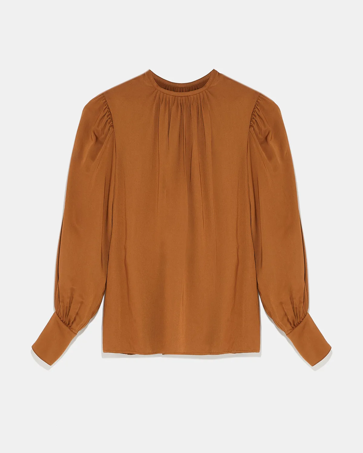 Matte satin fabric top