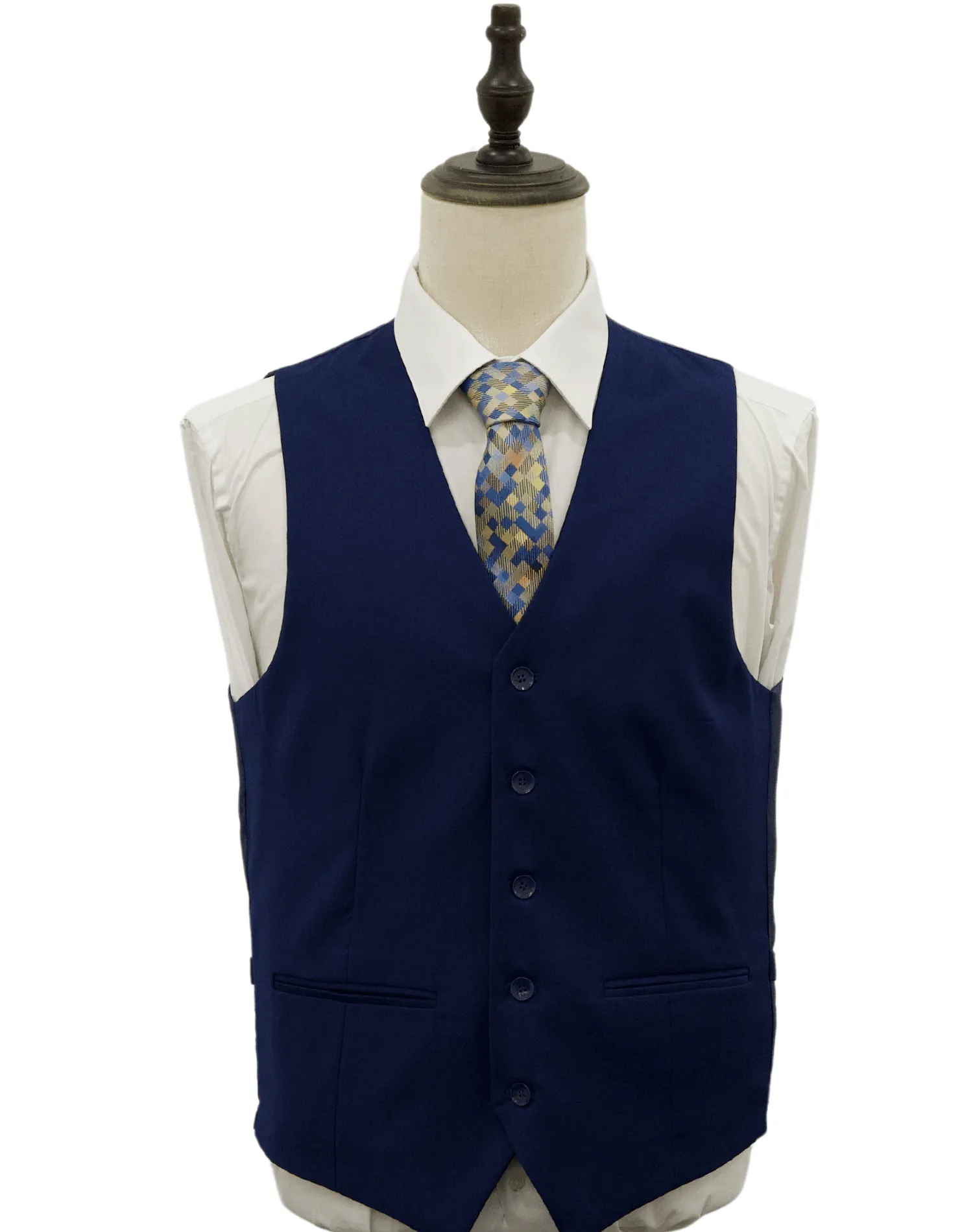 Mazari Vested Modern Fit Suit - Paris Blue 1500