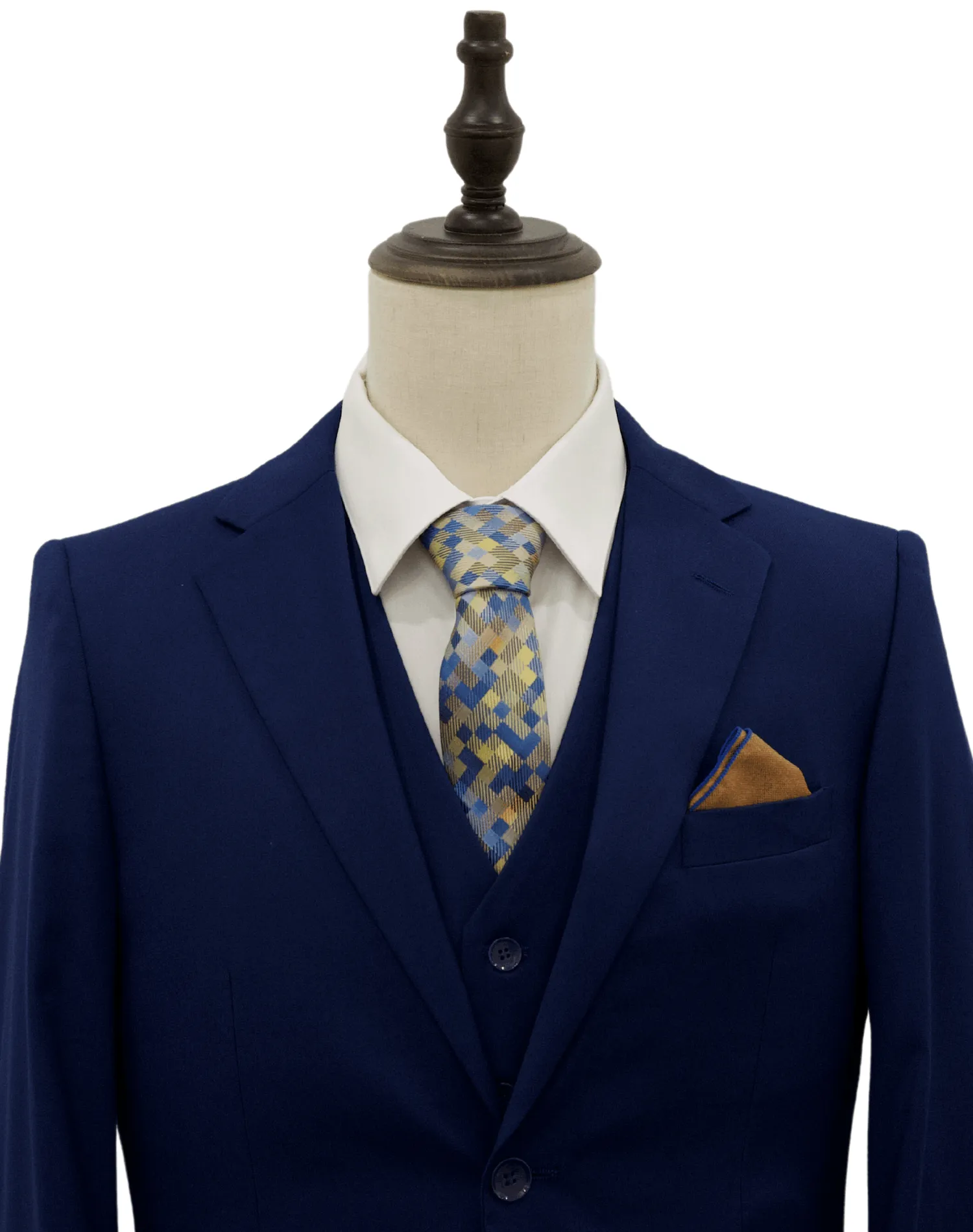 Mazari Vested Modern Fit Suit - Paris Blue 1500