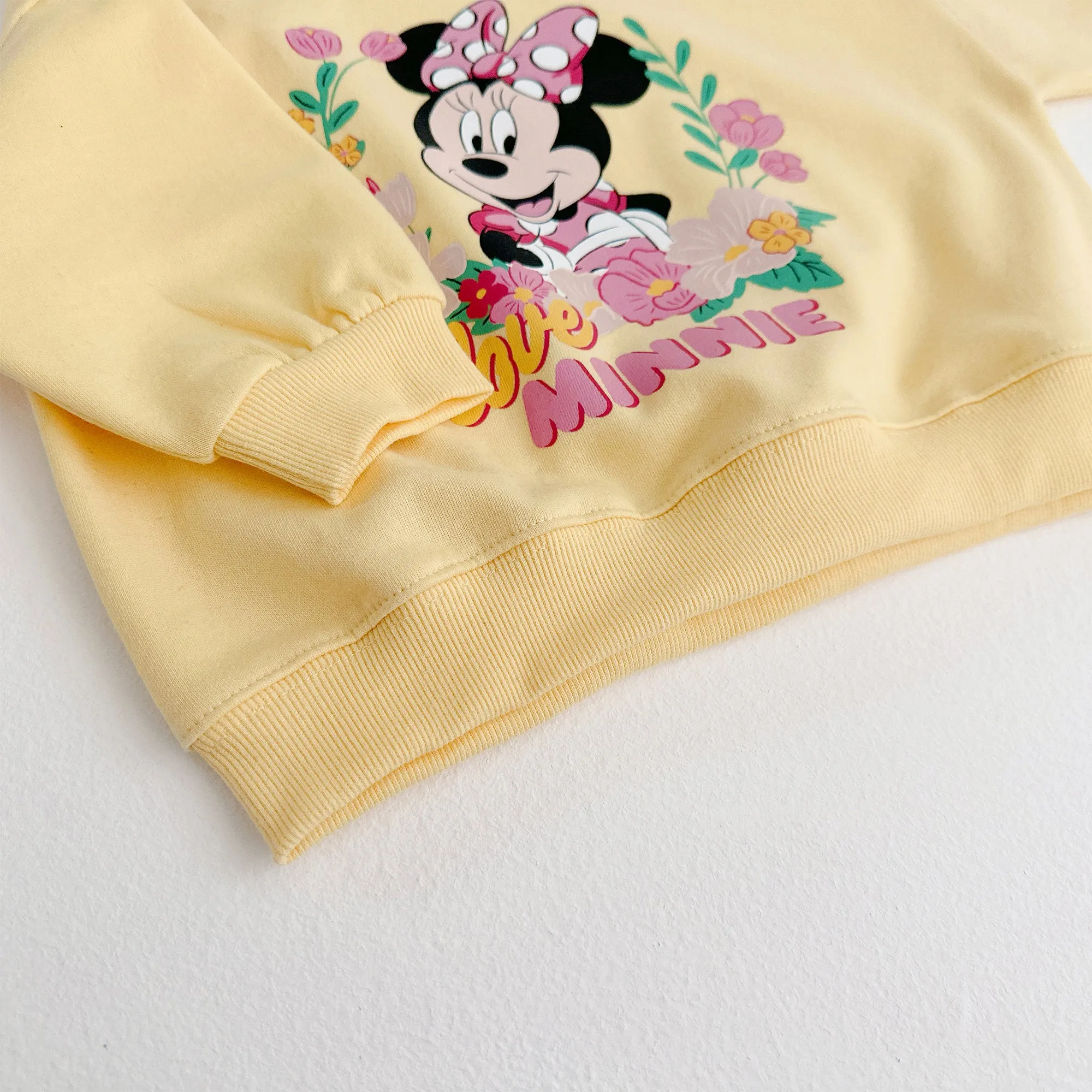 Minnie Flower Sweatshirt and Skirt Leggings Set - Yellow Combo