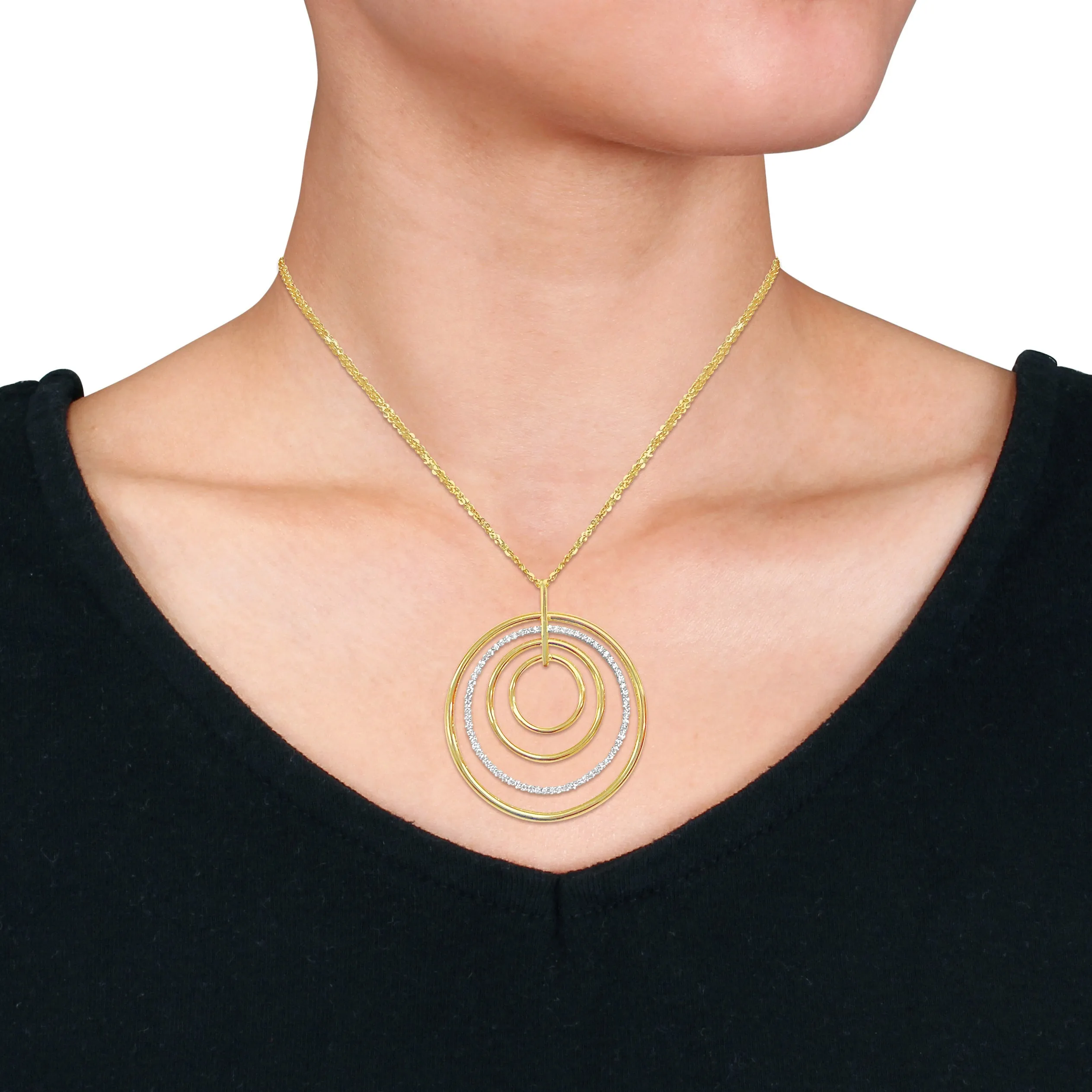 Multi Circle Diamond Pendant