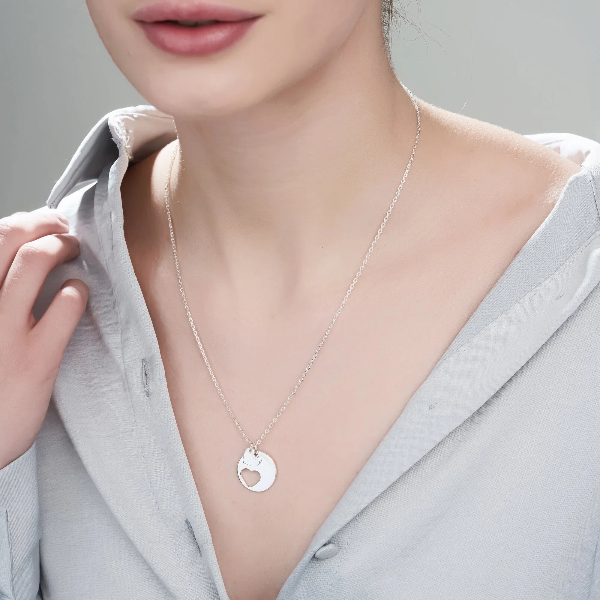 Mysha Personalized Couples' Heart Puzzle Pendant