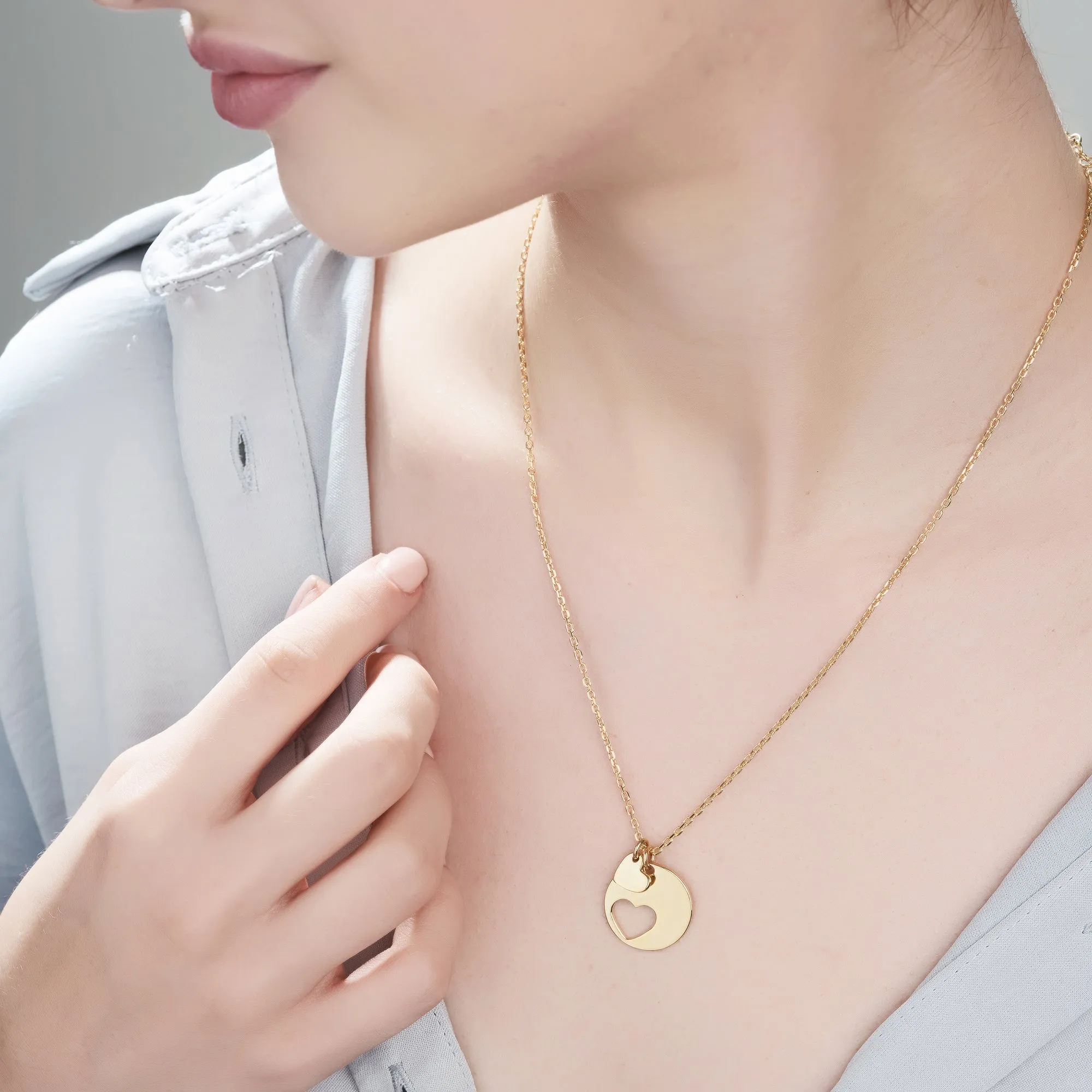 Mysha Personalized Couples' Heart Puzzle Pendant