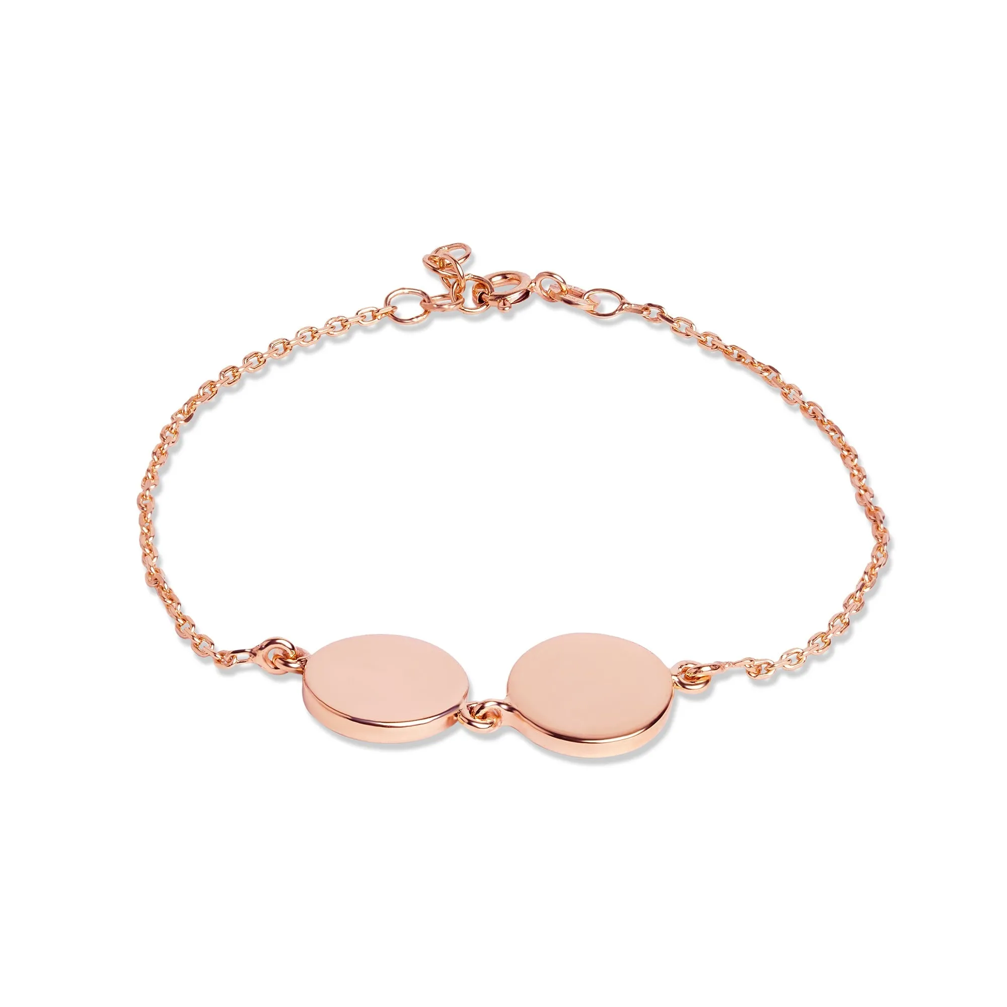 Mysha Personalized Eternal Dual Initial Circle Bracelet