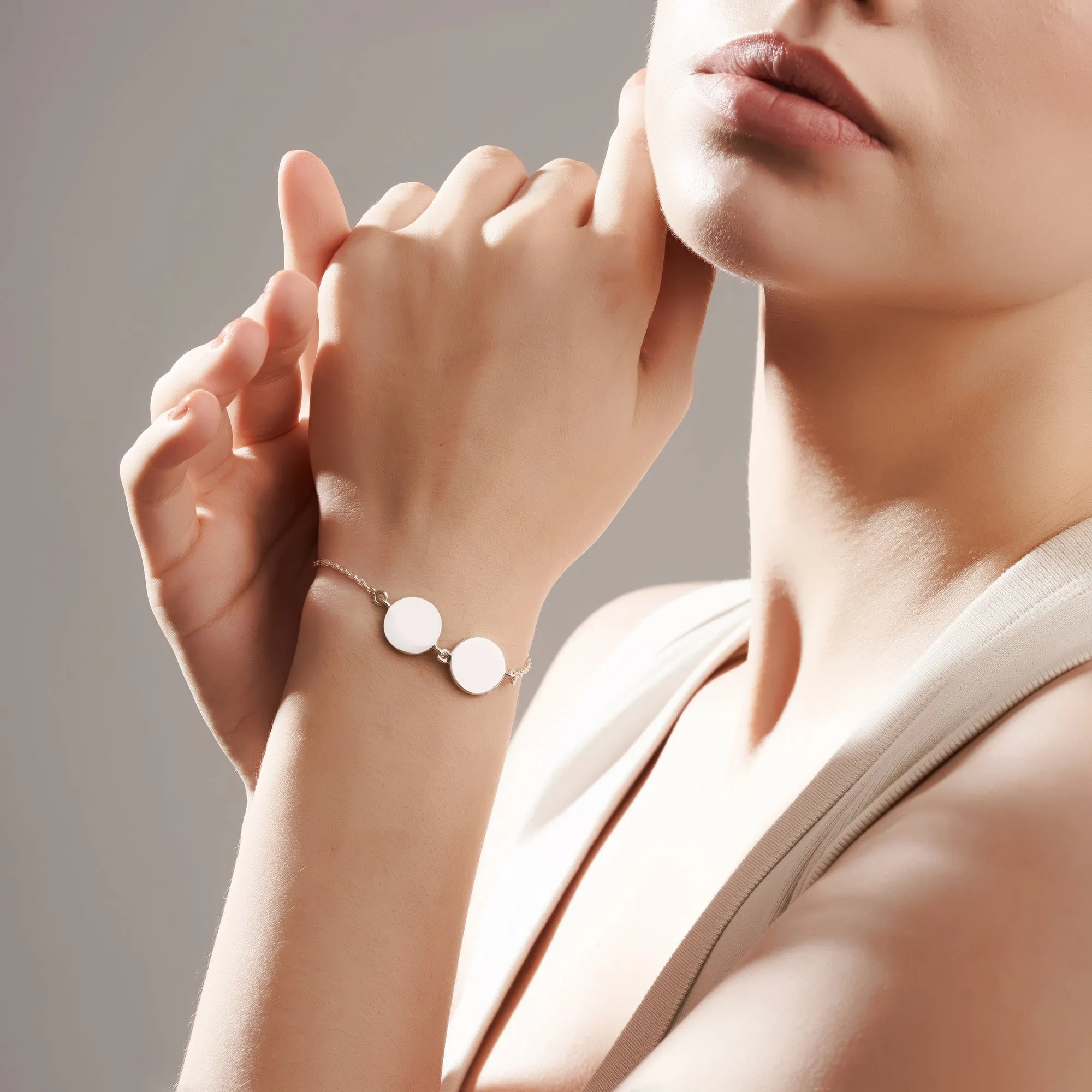 Mysha Personalized Eternal Dual Initial Circle Bracelet