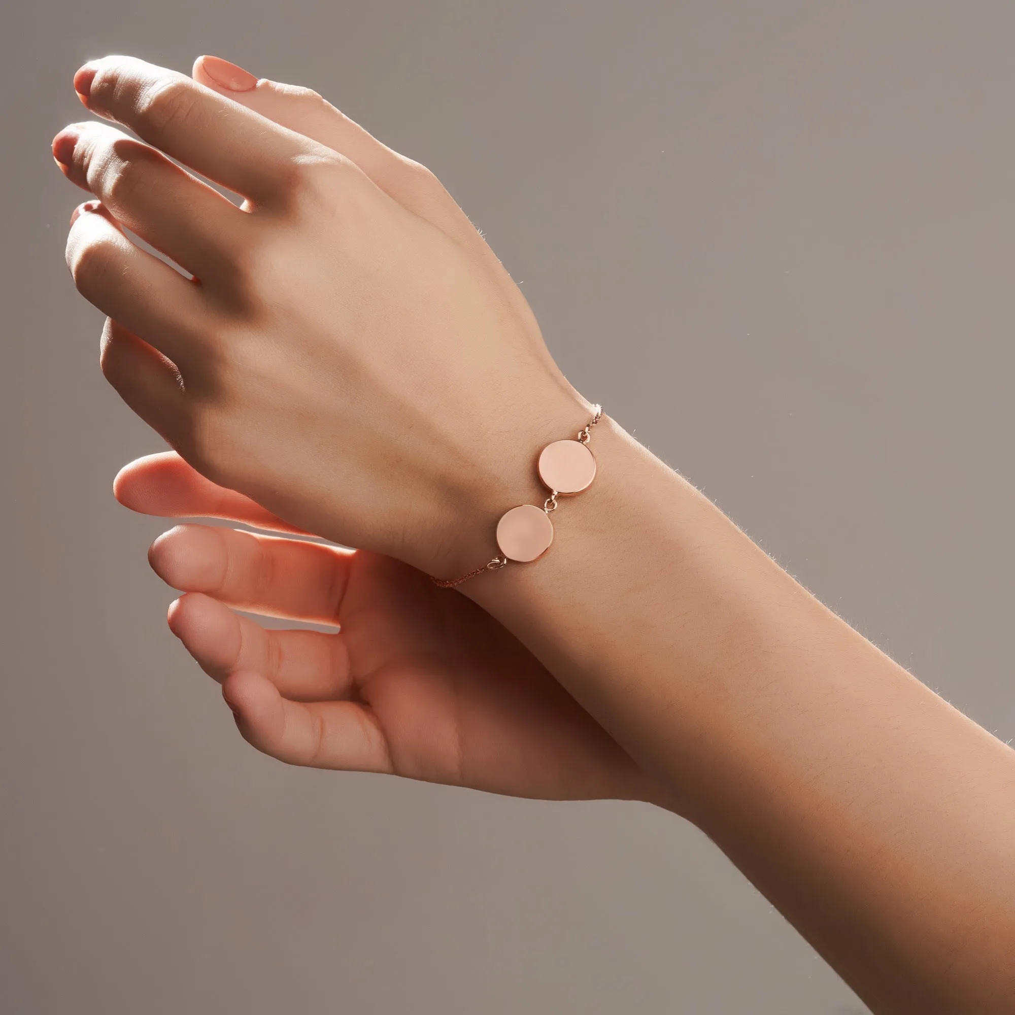 Mysha Personalized Eternal Dual Initial Circle Bracelet