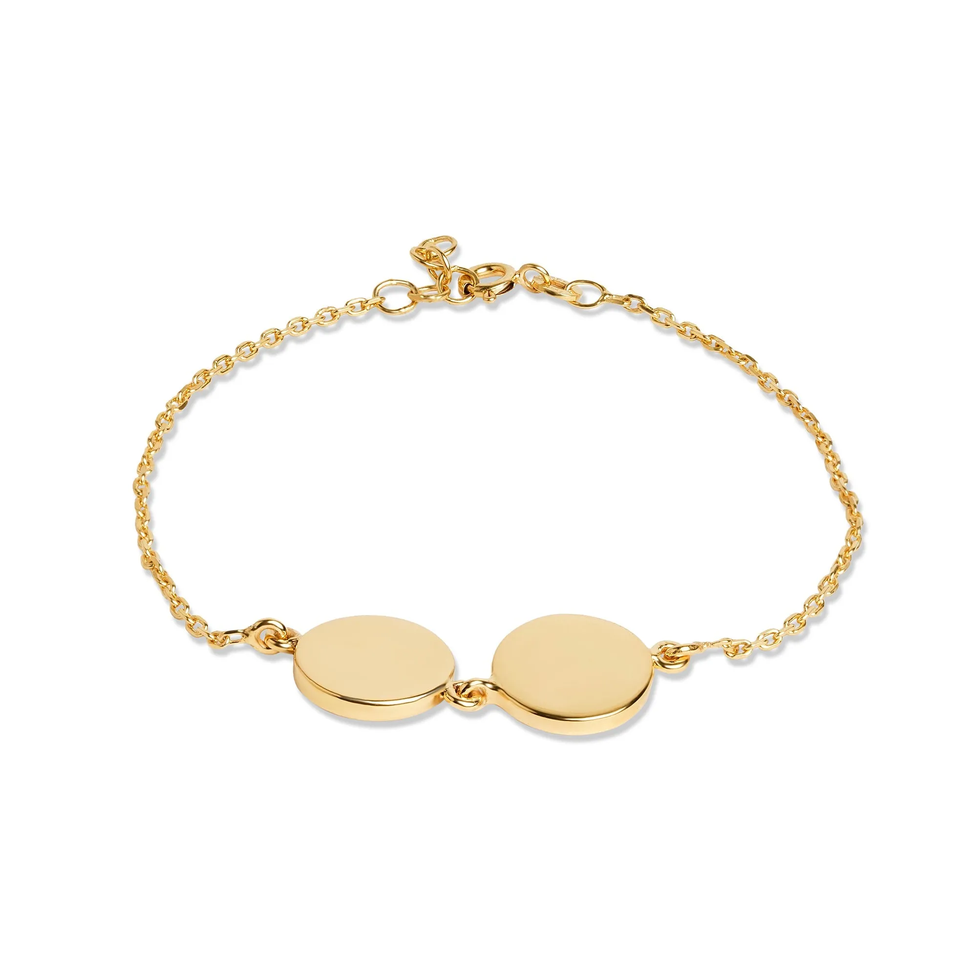 Mysha Personalized Eternal Dual Initial Circle Bracelet