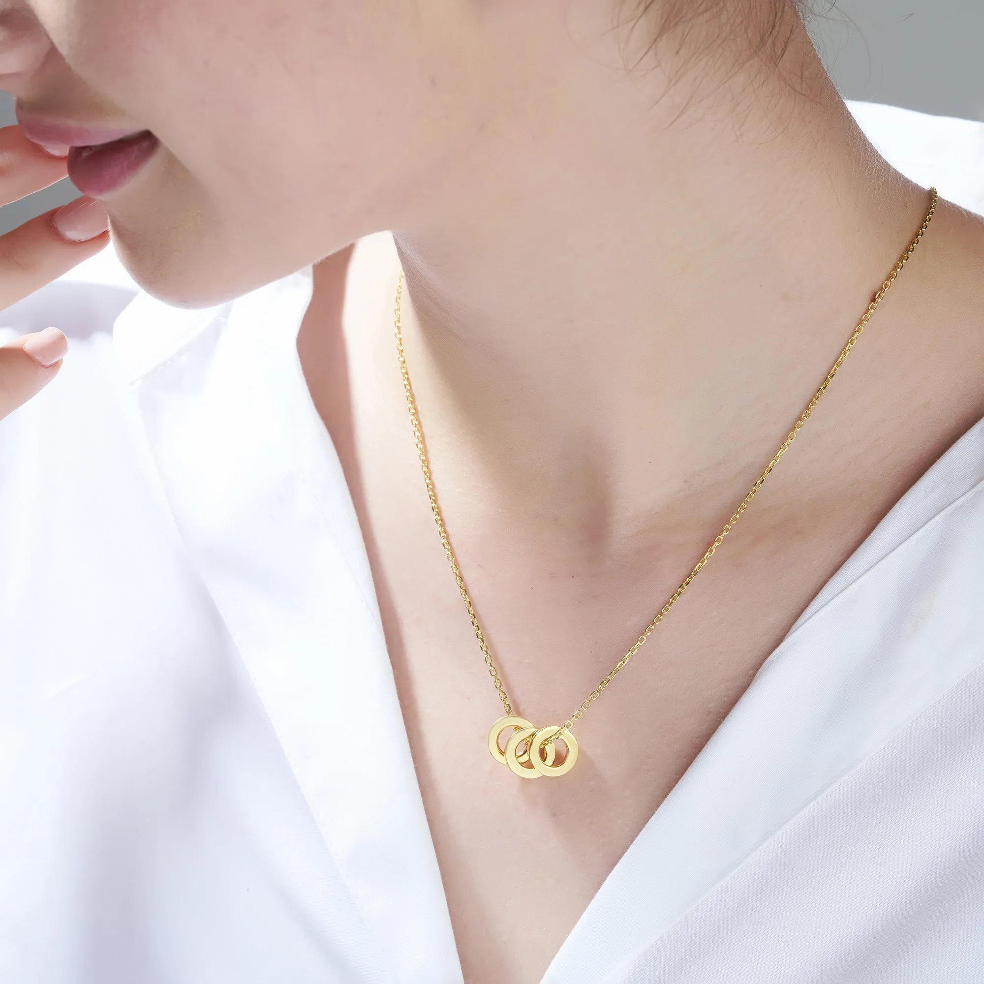 Mysha Triple Ring of Peace Pendant