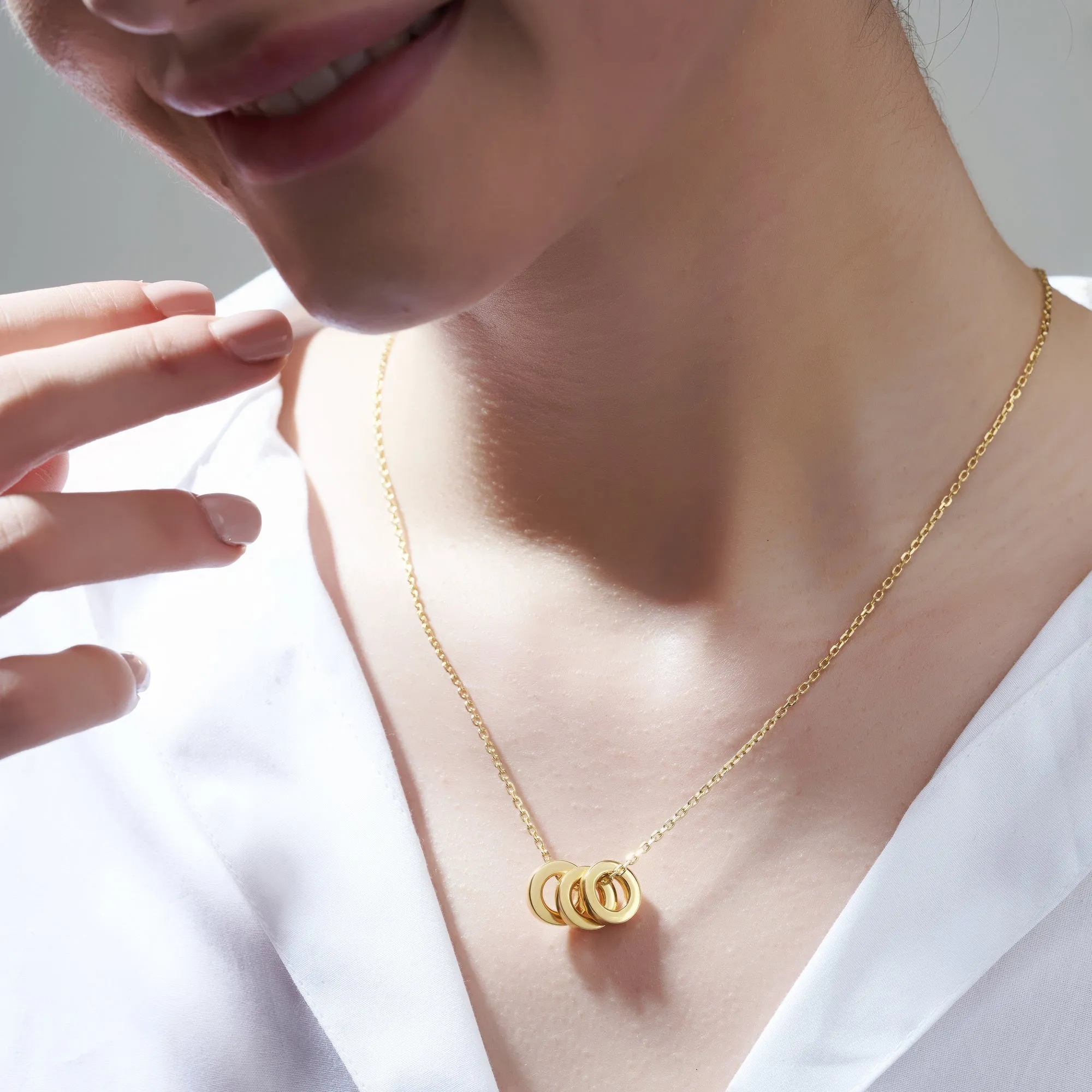 Mysha Triple Ring of Peace Pendant